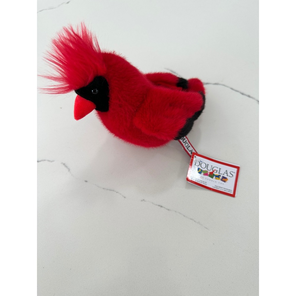Douglas Cuddle Toy Red Cardinal Bird Plush Stuffed Animal 7 Inch NWT